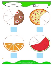 Kesirler Çalışma Sayfaları